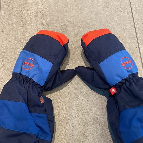 Kombi Mittens, Children, Enfant, Size L, Navy and Orange - Picture 2 of 8